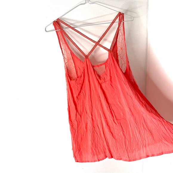freebird Coral Peach Strappy Lace Tank Top - Picture 6 of 8